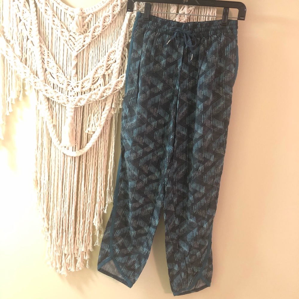 HEI HEI teal and black printed joggers
